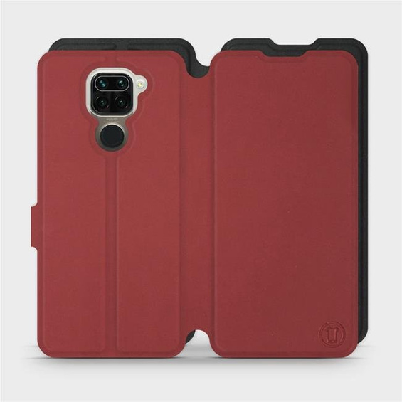 Phone Case Xiaomi Redmi Note 9 - Design Dark Red with Black