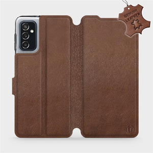 Phone Case Samsung Galaxy M52 5G - Design Brown Leather