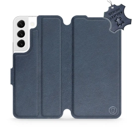 Phone Case Samsung Galaxy S22 - Design Blue Leather