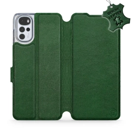 Phone Case Motorola Moto G22 - Design Green Leather