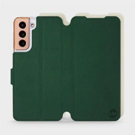 Hülle für Samsung Galaxy S21 - Farbe Grün mit Platin