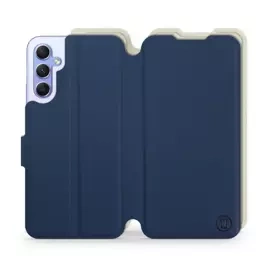 Phone Case Samsung Galaxy A34 5G - Design Navy with Platinum