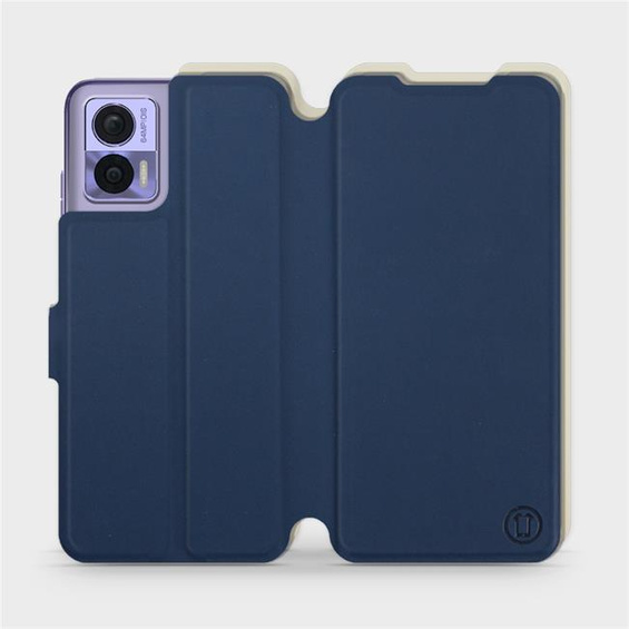 Phone Case Motorola Edge 30 Neo - Design Navy with Platinum