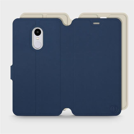 Etui Soft Touch do Xiaomi Redmi Note 4X - wzór Głęboki granat z platyną