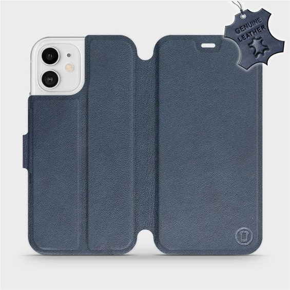 Phone Case Apple iPhone 12 - Design Blue Leather