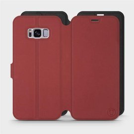 Phone Case Samsung Galaxy S8 - Design Dark Red with Black