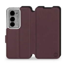 Etui Soft Touch do Xiaomi Redmi 15 5G - wzór Matowy burgund z czernią