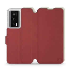 Phone Case Xiaomi POCO F5 Pro - Design Dark Red with Platinum