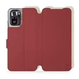 Etui Soft Touch do Xiaomi POCO M5s - wzór Zachodząca czerwień z platyną