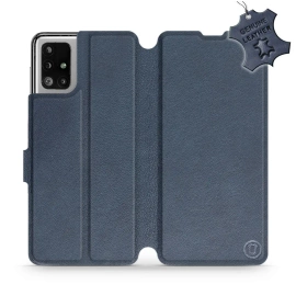 Phone Case Samsung Galaxy M51 - Design Blue Leather