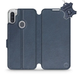 Phone Case Samsung Galaxy M11 - Design Blue Leather