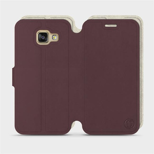 Hülle für Samsung Galaxy A3 2016 - Farbe Burgund mit Platin