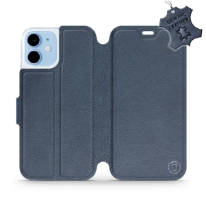 Phone Case Apple iPhone 12 mini - Design Blue Leather
