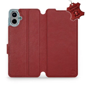 Phone Case Samsung Galaxy A07 - Design Dark Red Leather