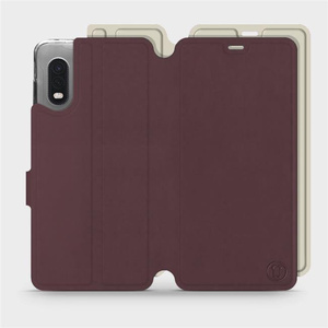 Phone Case Samsung Galaxy Xcover Pro - Design Burgundy with Platinum