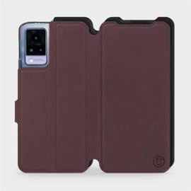 Phone Case Vivo V21 5G - Design Burgundy with Black