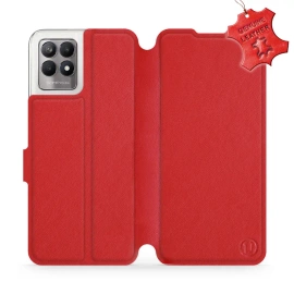 Phone Case Realme 8i - Design Red Leather