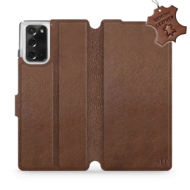 Phone Case Samsung Galaxy Note 20 - Design Brown Leather