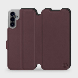 Etui Soft Touch do Samsung Galaxy A14 4G - wzór Matowy burgund z czernią