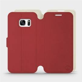 Phone Case Samsung Galaxy S7 - Design Dark Red with Platinum
