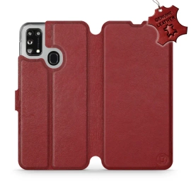 Hülle für Samsung Galaxy M31 - Farbe Dark Red Leather