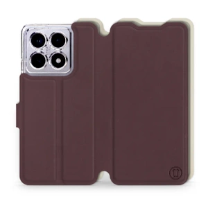 Phone Case Xiaomi 14T - Design Burgundy with Platinum