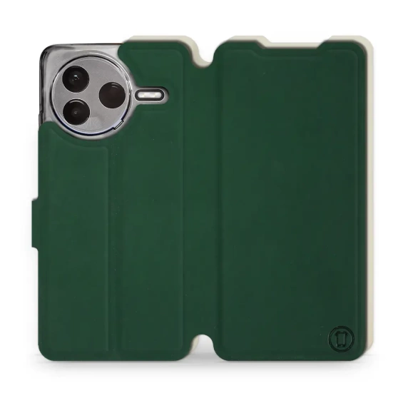 Etui Soft Touch do Xiaomi POCO F7 Pro 5G - wzór Miejska zieleń z platyną