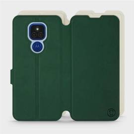 Phone Case Motorola Moto E7 Plus - Design Green with Platinum