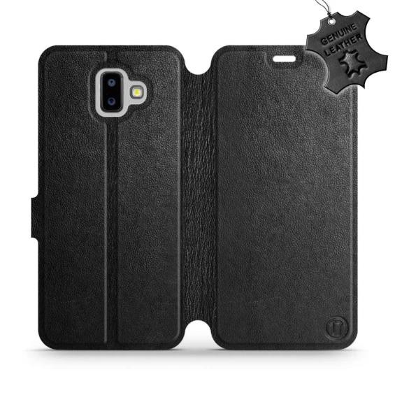 Phone Case Samsung Galaxy J6 Plus 2018 - Design Black Leather