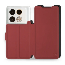 Phone Case Infinix Note 40 Pro Plus - Design Dark Red with Black