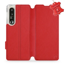 Phone Case Sony Xperia 1 III - Design Red Leather