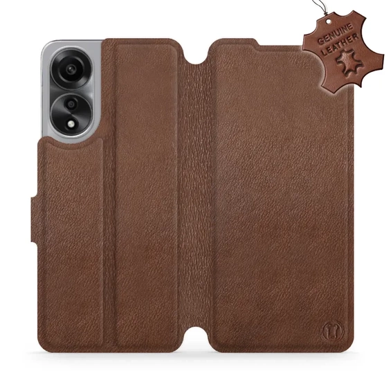 Phone Case OPPO A78 5G - Design Brown Leather