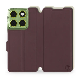 Phone Case Motorola Edge 70 - Design Burgundy with Platinum