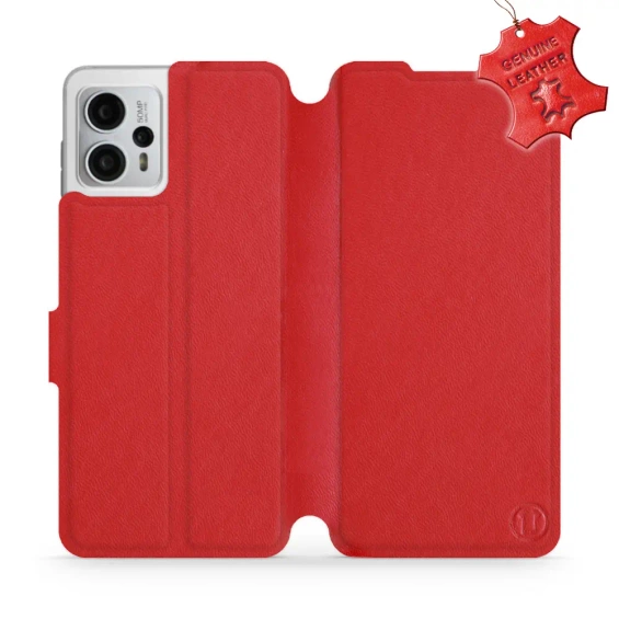Phone Case Motorola Moto G23 - Design Red Leather