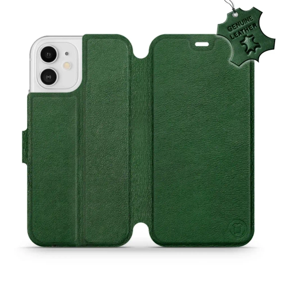 Phone Case Apple iPhone 12 - Design Green Leather