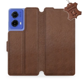 Phone Case Motorola Moto G85 5G - Design Brown Leather