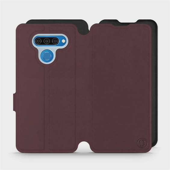 Phone Case LG Q60 - Design Burgundy with Black