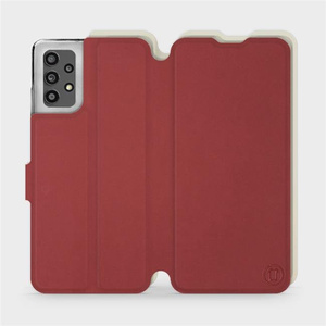 Phone Case Samsung Galaxy A32 4G - Design Dark Red with Platinum