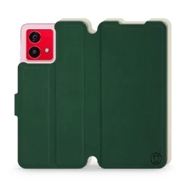 Phone Case Motorola Moto G84 - Design Green with Platinum