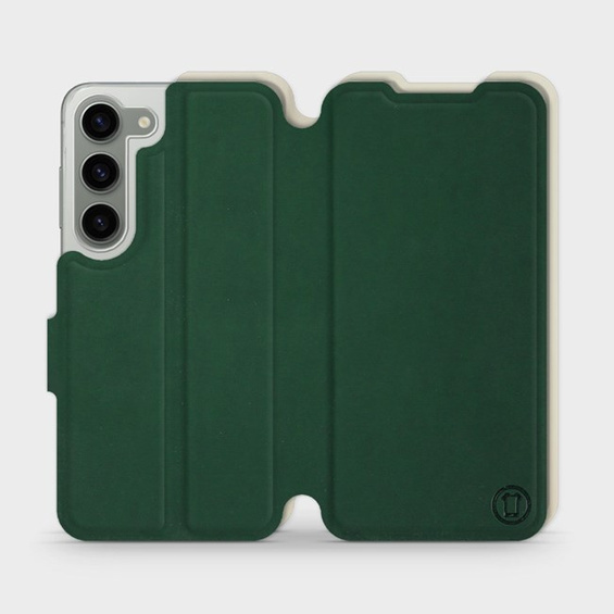 Phone Case Samsung Galaxy S23 - Design Green with Platinum