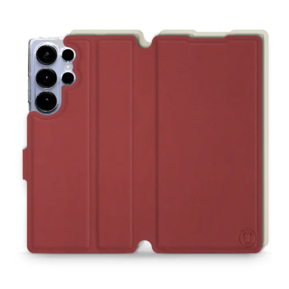 Phone Case Samsung Galaxy S25 Ultra - Design Dark Red with Platinum
