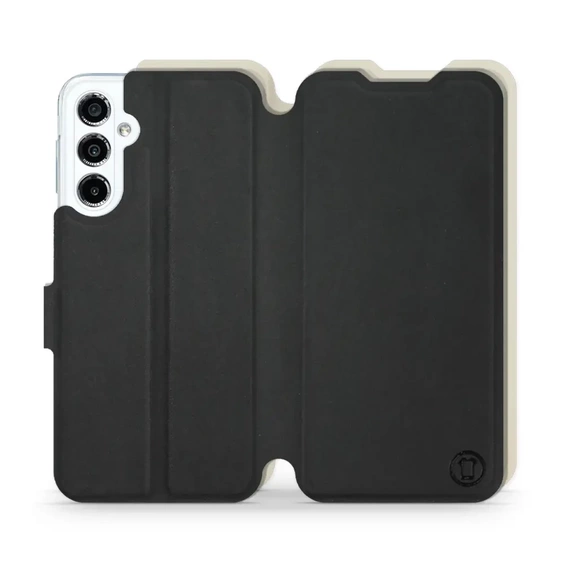 Etui Soft Touch do Samsung Galaxy M34 5G - wzór Satynowa czerń z platyną