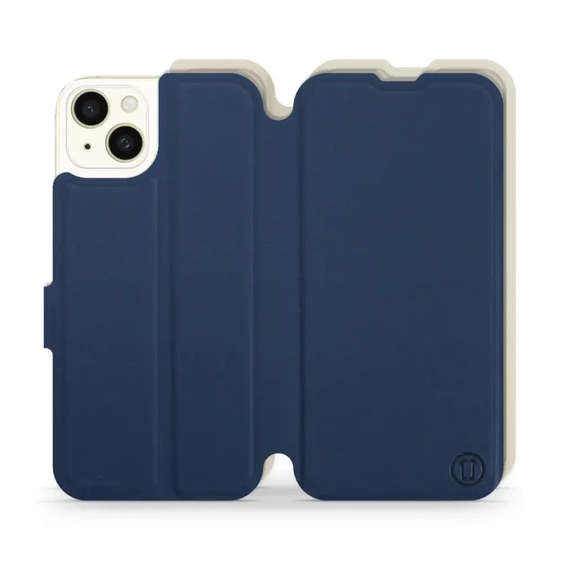 Etui Soft Touch do Apple iPhone 15 Plus - wzór Głęboki granat z platyną