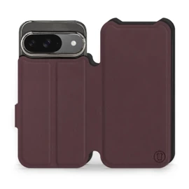Phone Case Google Pixel 9 - Design Burgundy with Black