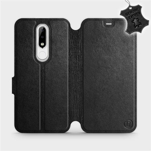 Phone Case Nokia 5.1 Plus - Design Black Leather