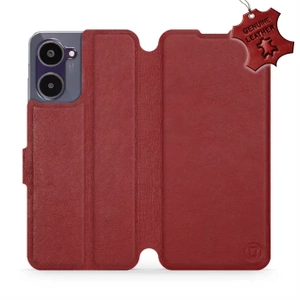 Hülle für Realme 10 - Farbe Dark Red Leather