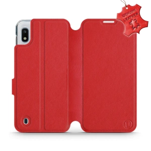 Phone Case Samsung Galaxy A10 - Design Red Leather