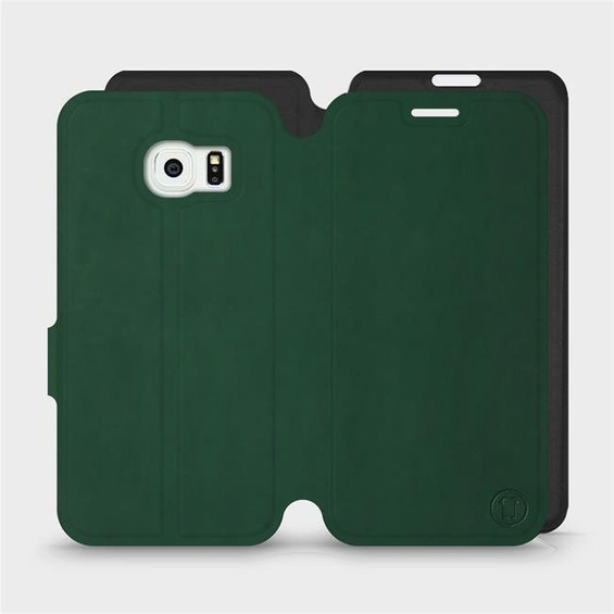 Phone Case Samsung Galaxy S6 Edge - Design Green with Black