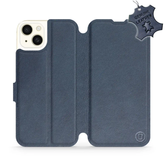 Phone Case Apple iPhone 15 Plus - Design Blue Leather