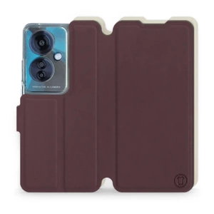 Etui Soft Touch do OPPO Reno 11F - wzór Matowy burgund z platyną